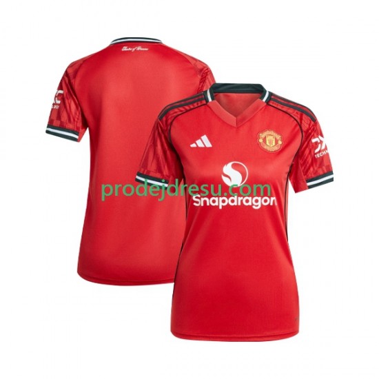 Manchester United Dresy Fotbal Žena Domácí 2025-2026 Krátký rukáv