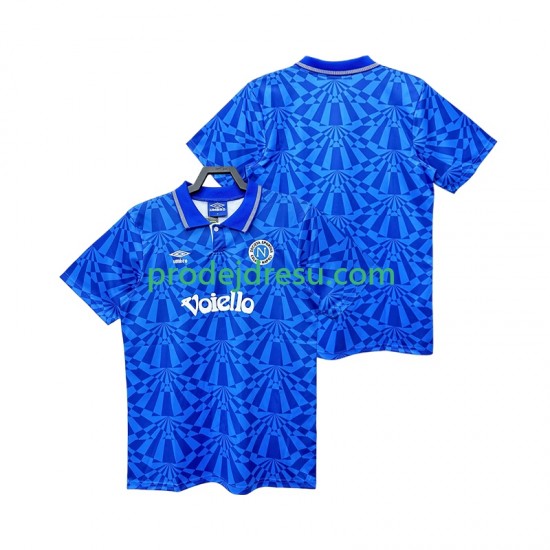 SSC Neapol Dresy Fotbal 1991 1993 Retro Muž Domácí Krátký rukáv
