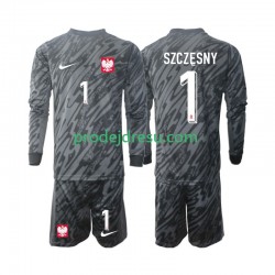 Polsko Dresy Fotbal Szczesny 1 Brankářské Dětský Venkovní 2024 Dlouhý rukáv
