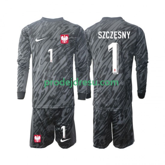 Polsko Dresy Fotbal Szczesny 1 Brankářské Dětský Venkovní 2024 Dlouhý rukáv