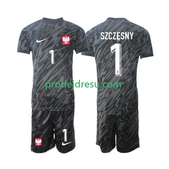 Polsko Dresy Fotbal Szczesny 1 Brankářské Dětský Venkovní 2024 Krátký rukáv