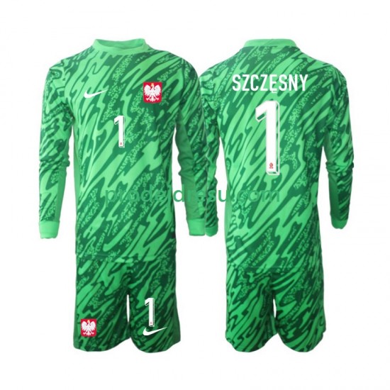 Polsko Dresy Fotbal Szczesny 1 Brankářské Dětský Alternativní 2024 Dlouhý rukáv