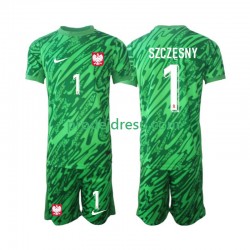 Polsko Dresy Fotbal Szczesny 1 Brankářské Dětský Alternativní 2024 Krátký rukáv