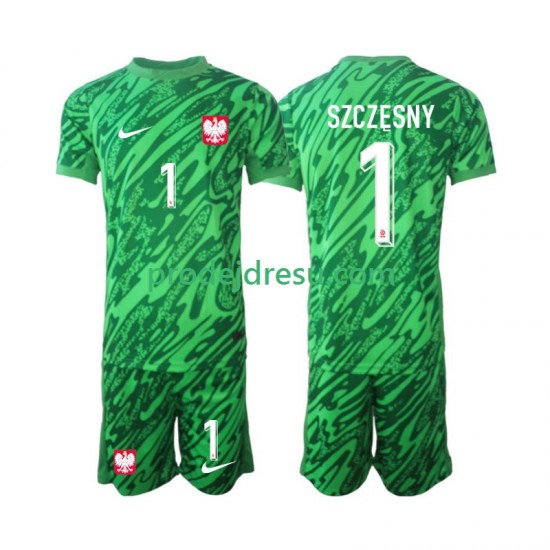 Polsko Dresy Fotbal Szczesny 1 Brankářské Dětský Alternativní 2024 Krátký rukáv