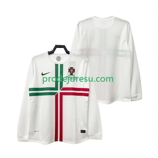 Portugalsko Dresy Fotbal 2012 Retro Muž Venkovní Dlouhý rukáv