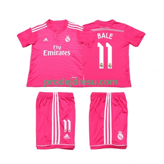 Real Madrid Dresy Fotbal Bale 11 2014 2015 Retro Dětský Venkovní Krátký rukáv