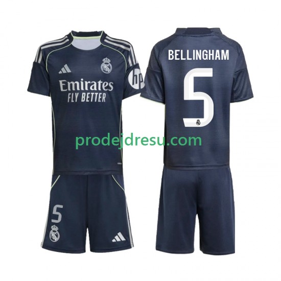 Real Madrid Dresy Fotbal Jude Bellingham 5 Dětský Venkovní 2025-2026 Krátký rukáv