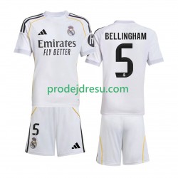 Real Madrid Dresy Fotbal Jude Bellingham 5 Dětský Domácí 2025-2026 Krátký rukáv