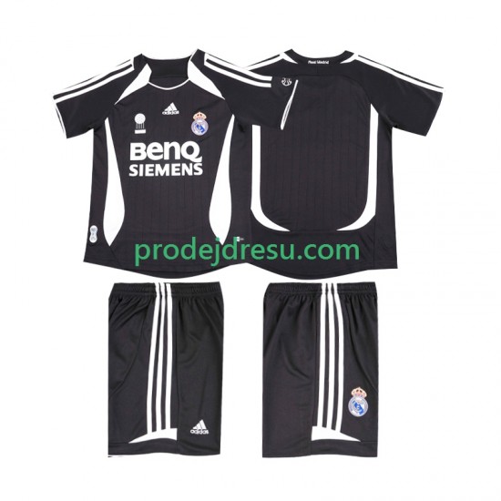 Real Madrid Dresy Fotbal 2007 Retro Dětský Venkovní 2006 Krátký rukáv