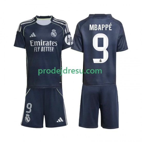 Real Madrid Dresy Fotbal Mbappé Kylian 9 Dětský Venkovní 2025-2026 Krátký rukáv