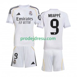 Real Madrid Dresy Fotbal Mbappé Kylian 9 Dětský Domácí 2025-2026 Krátký rukáv