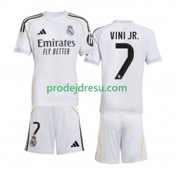 Real Madrid Dresy Fotbal Vinicius Junior 7 Dětský Domácí 2025-2026 Krátký rukáv