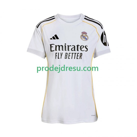 Real Madrid Dresy Fotbal Žena Domácí 2025-2026 Krátký rukáv
