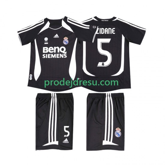 Real Madrid Dresy Fotbal ZIDANE 5 2007 Retro Dětský Venkovní 2006 Krátký rukáv