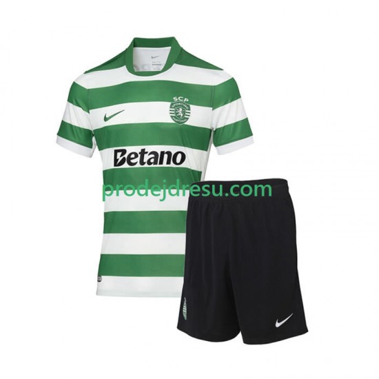 Sporting CP Dresy Fotbal Dětský Domácí 2025-2026 Krátký rukáv