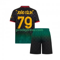 AC Milán Dresy Fotbal JOAO FELIX 79 Dětský Čtvrtý 2024-2025 Krátký rukáv