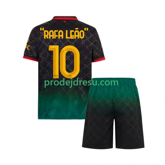 AC Milán Dresy Fotbal RAFA LEAO 10 Dětský Čtvrtý 2024-2025 Krátký rukáv