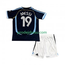 Argentina Dresy Fotbal Lionel Messi 19 Retro Dětský Venkovní 2006 Krátký rukáv