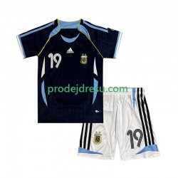 Argentina Dresy Fotbal Lionel Messi 19 Retro Dětský Venkovní 2006 Krátký rukáv