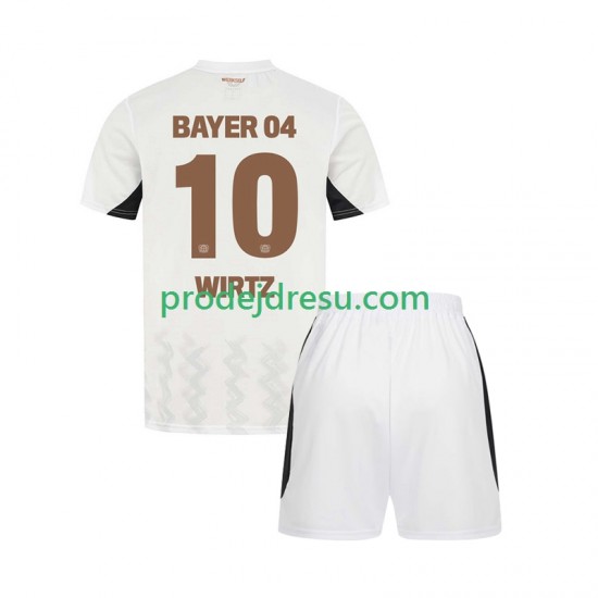 Bayer 04 Leverkusen Dresy Fotbal Florian Wirtz 10 Dětský Venkovní 2024-2025 Krátký rukáv