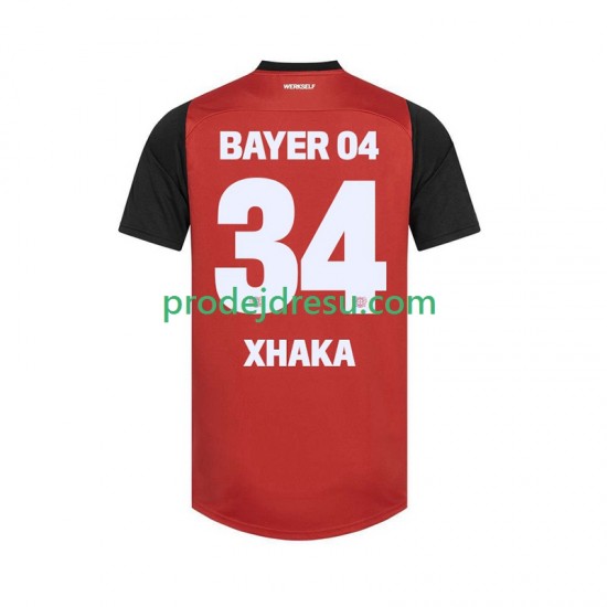 Bayer 04 Leverkusen Dresy Fotbal XHAKA 34 Muž Domácí 2024-2025 Krátký rukáv