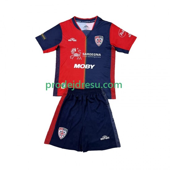 Cagliari Dresy Fotbal Dětský Domácí 2024-2025 Krátký rukáv
