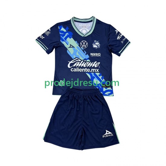 Dresy Fotbal Club Puebla Dětský Venkovní 2024-2025 Krátký rukáv