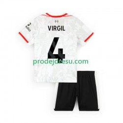 Liverpool Dresy Fotbal VIRGIL 4 Dětský Alternativní 2024-2025 Krátký rukáv