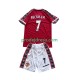 Manchester United Dresy Fotbal Beckham 7 Retro Dětský Domácí 1998 1999 Krátký rukáv