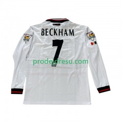 Manchester United Dresy Fotbal Beckham 7 Retro Muž Venkovní 1998 1999 Dlouhý rukáv