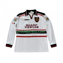 Manchester United Dresy Fotbal Beckham 7 Retro Muž Venkovní 1998 1999 Dlouhý rukáv