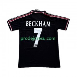 Manchester United Dresy Fotbal Beckham 7 Retro Muž Alternativní 1998 1999 Krátký rukáv