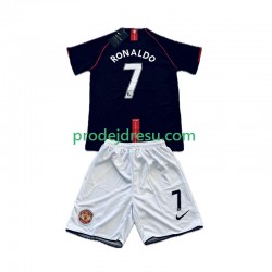 Manchester United Dresy Fotbal Cristiano Ronaldo 7 2007 Retro Dětský Venkovní 2008 Krátký rukáv
