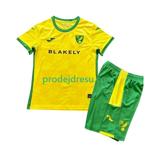 Norwich City Dresy Fotbal Dětský Domácí 2024-2025 Krátký rukáv