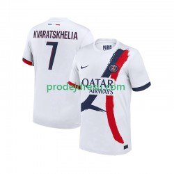 Paris Saint-Germain Dresy Fotbal Khvicha Kvaratskhelia 7 Muž Venkovní 2024-2025 Krátký rukáv