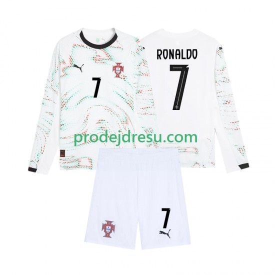 Portugalsko Dresy Fotbal Cristiano Ronaldo 7 Dětský Venkovní 2025 Dlouhý rukáv
