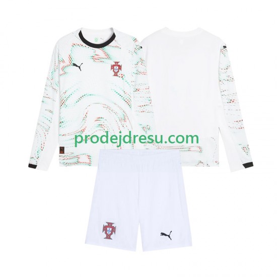 Portugalsko Dresy Fotbal Dětský Venkovní 2025 Dlouhý rukáv
