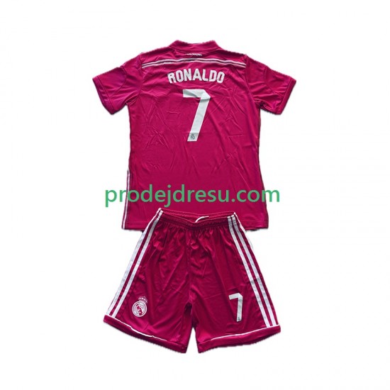 Real Madrid Dresy Fotbal Cristiano Ronaldo 7 2014 2015 Retro Dětský Venkovní Krátký rukáv