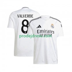 Real Madrid Dresy Fotbal Federico Valverde 8 Muž Domácí 2024-2025 Krátký rukáv