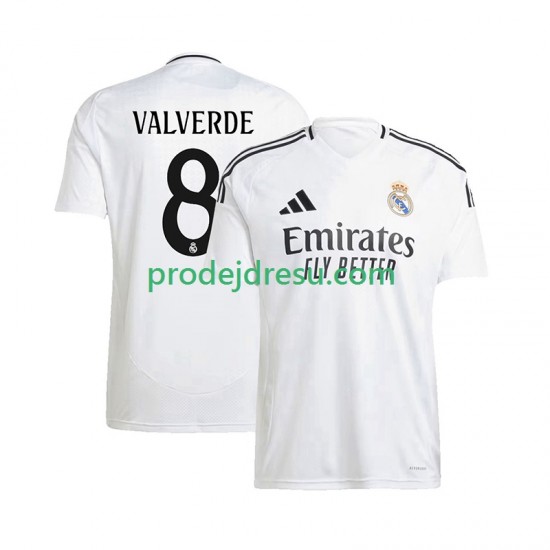 Real Madrid Dresy Fotbal Federico Valverde 8 Muž Domácí 2024-2025 Krátký rukáv