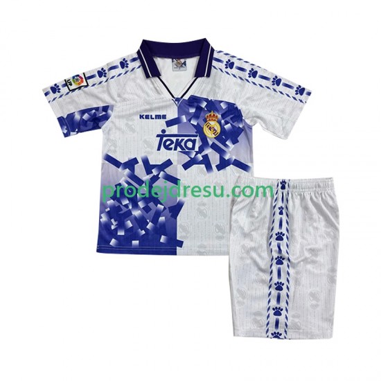 Real Madrid Dresy Fotbal 1996 1997 Retro Dětský Alternativní Krátký rukáv