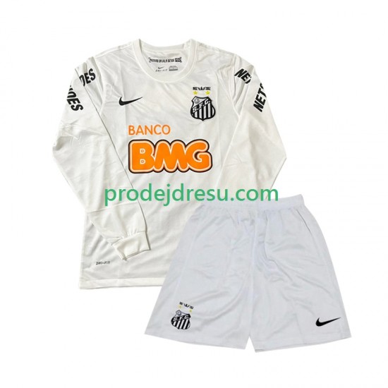 Santos FC Dresy Fotbal 2012 Retro Dětský Domácí 2011 Dlouhý rukáv