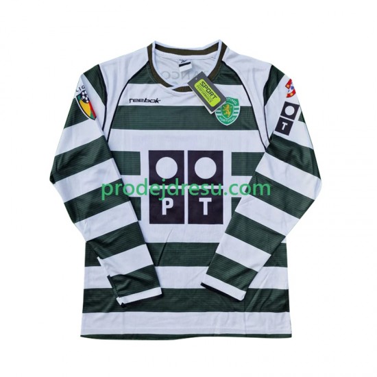 Sporting CP Dresy Fotbal 2001 2003 Retro Muž Domácí Dlouhý rukáv