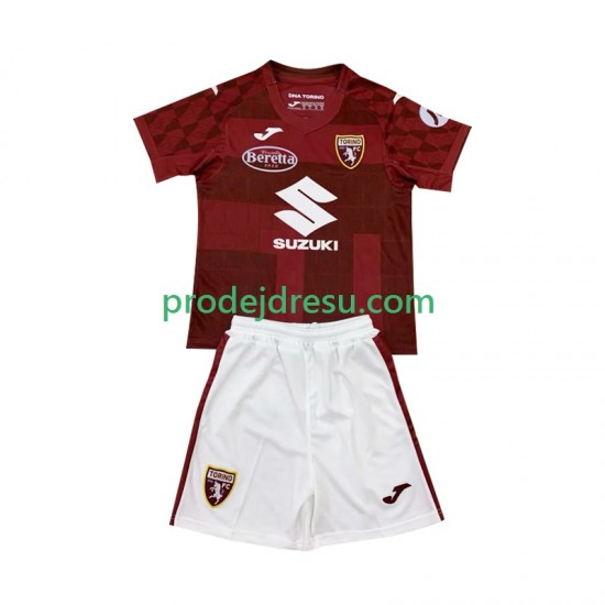 Dresy Fotbal Torino Dětský Domácí 2024-2025 Krátký rukáv