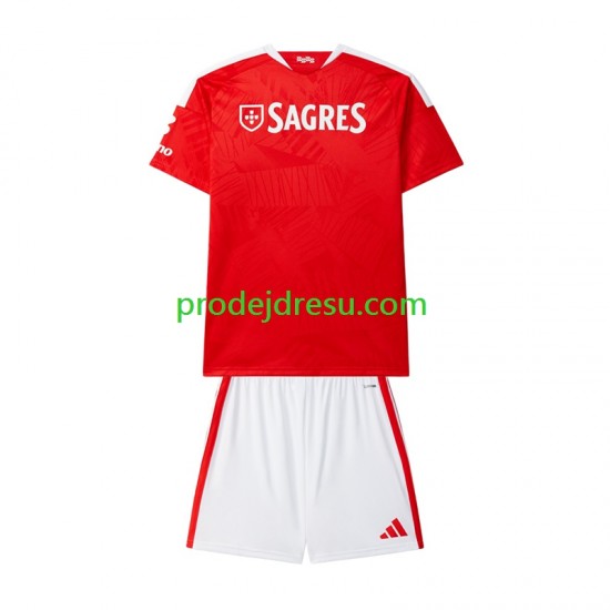 Benfica Dresy Fotbal Dětský Domácí 2026-2027 Krátký rukáv