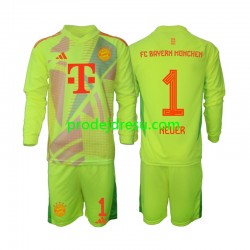 FC Bayern Mnichov Dresy Fotbal Manuel Neuer 1 Brankářské Dětský Domácí 2024-2025 Dlouhý rukáv