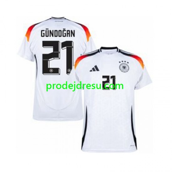 Německo Dresy Fotbal Ilkay Gundogan 21 Muž Domácí Euro 2024 Krátký rukáv