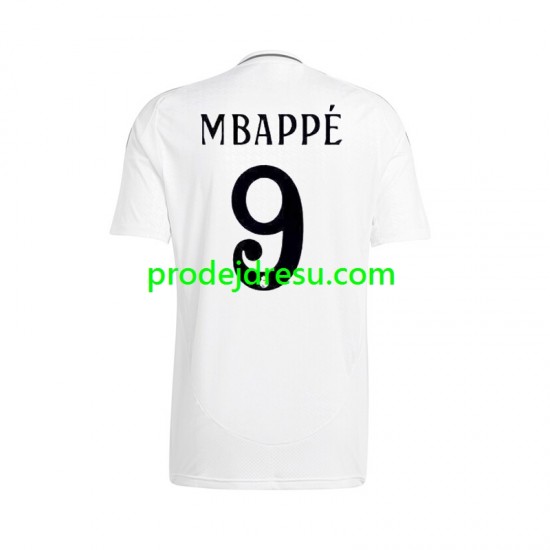 Real Madrid Dresy Fotbal Kylian Mbappé 9 Muž Domácí 2024-2025 Krátký rukáv
