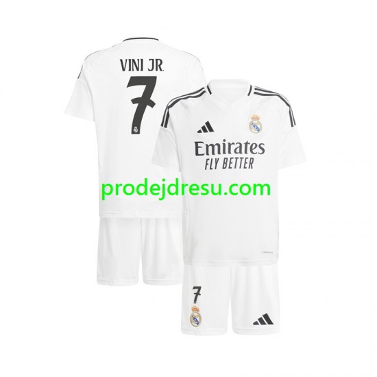 Real Madrid Dresy Fotbal Vinicius Junior 7 Dětský Domácí 2024-2025 Krátký rukáv