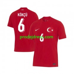 Turecko Dresy Fotbal Orkun Kokcu 6 Muž Venkovní Euro 2024 Krátký rukáv
